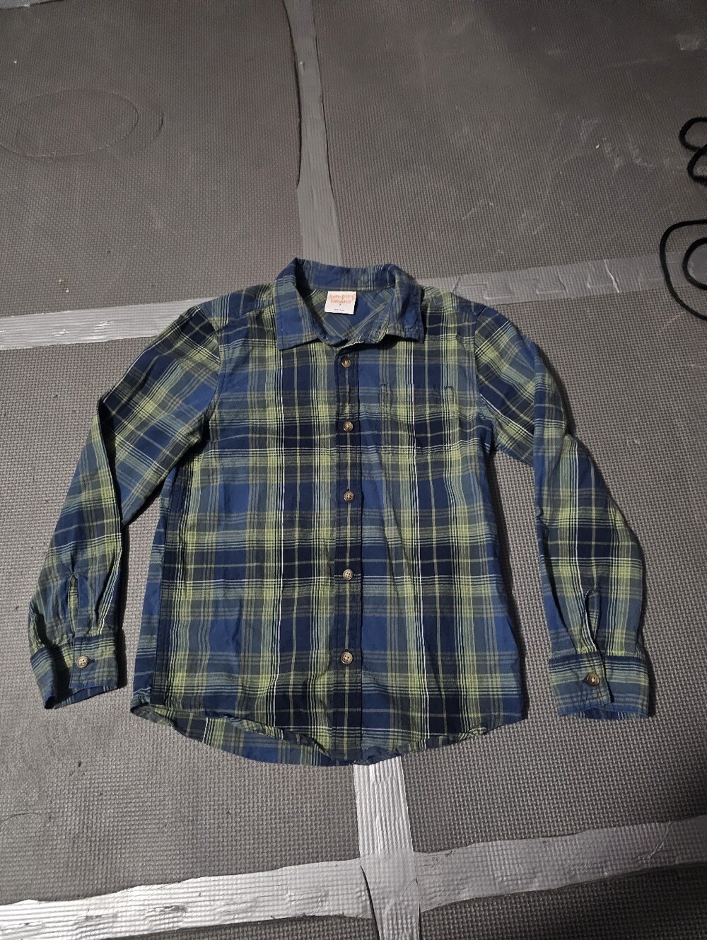 Blue Green Plaid Shirt